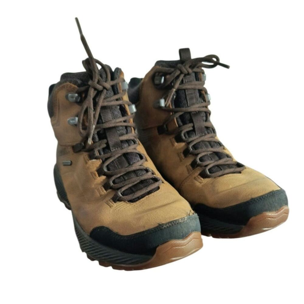 Merrell Forestbound Mid WP Men's Hiking Boots Size 8.5 Brown Waterproof J16495